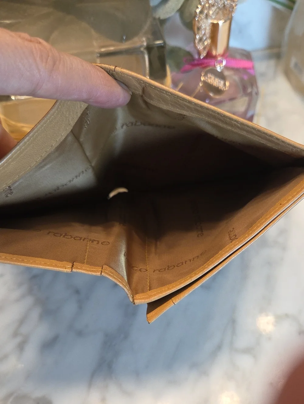 Pre-loved Paco Rabanne Tan Leather Wallet